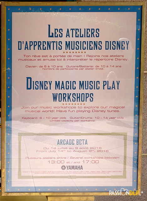 ateliers musique disney