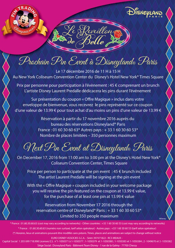 pin trading event décembre 2016