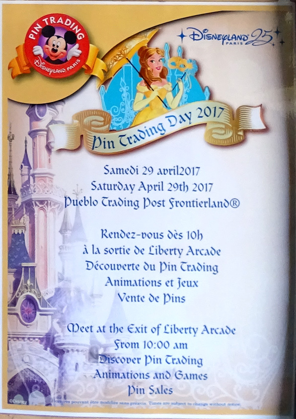 affiche pin trading day avril 2017