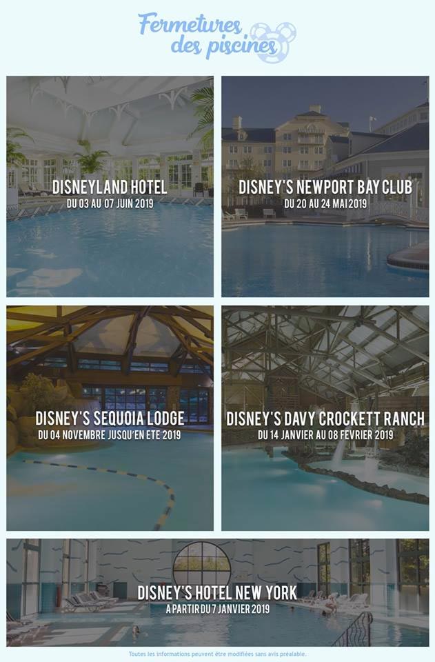 fermetures des piscines