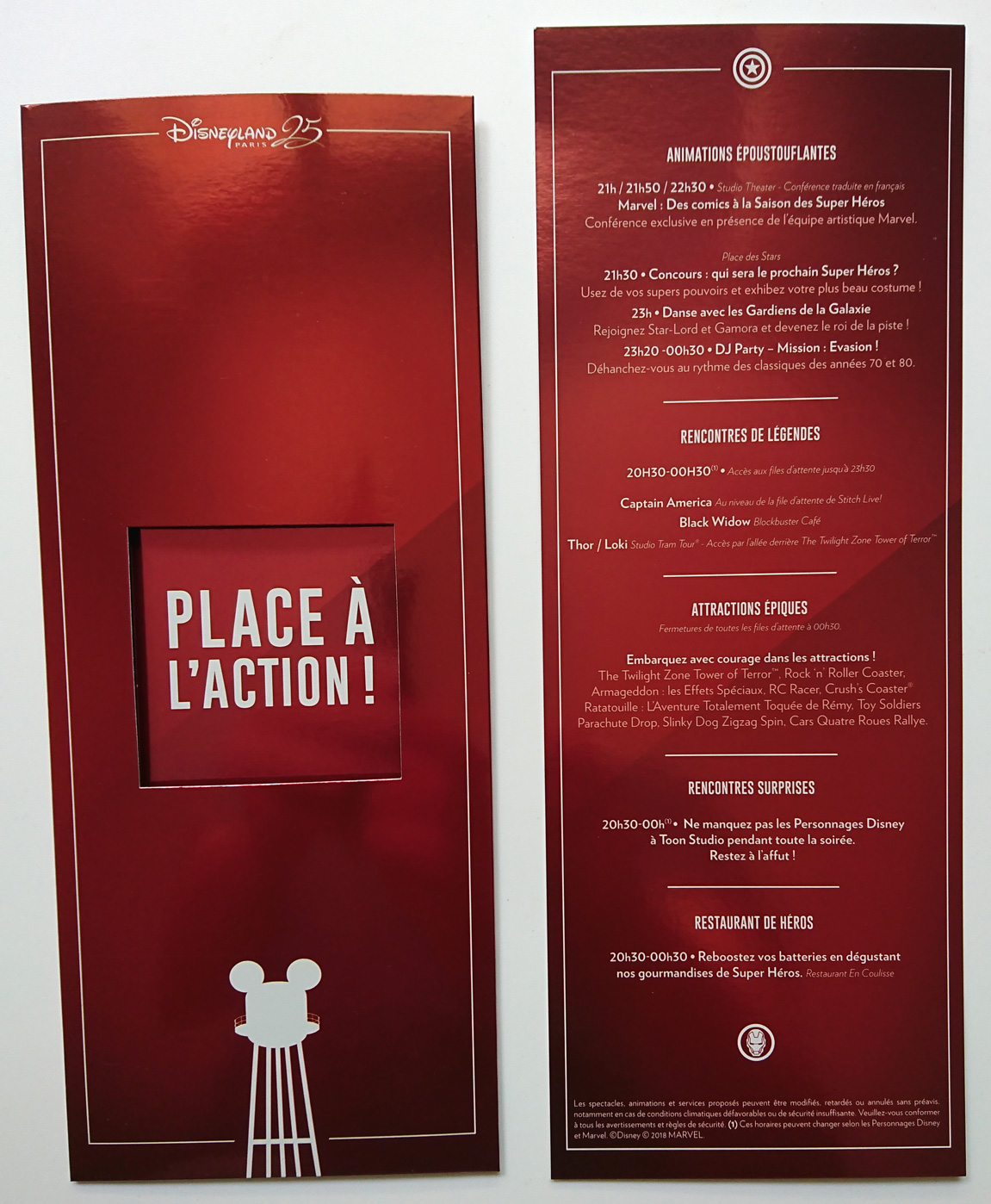 horaires rencontres personnages disney
