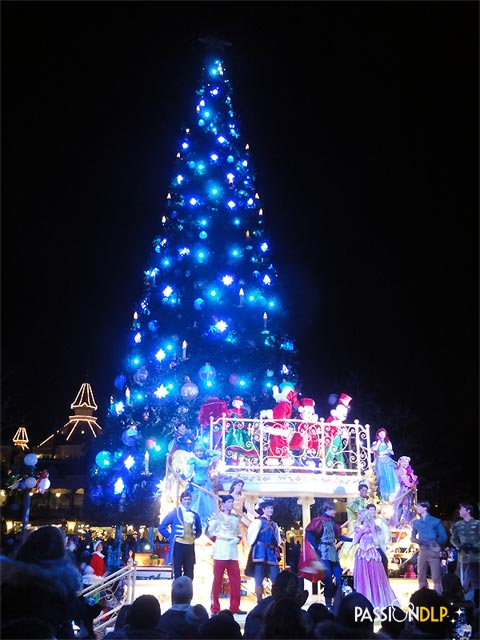 illumination du sapin de noël