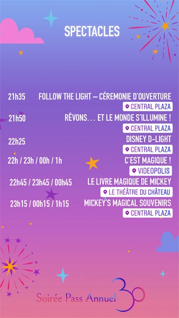 programme soirée pa 30 ans