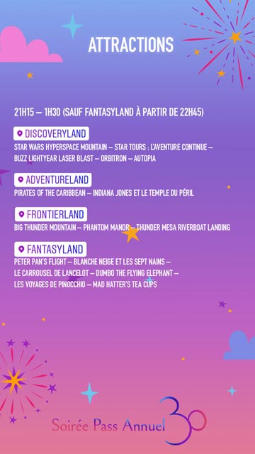 programme soirée pa 30 ans