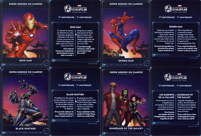 cartes super heroes on campus