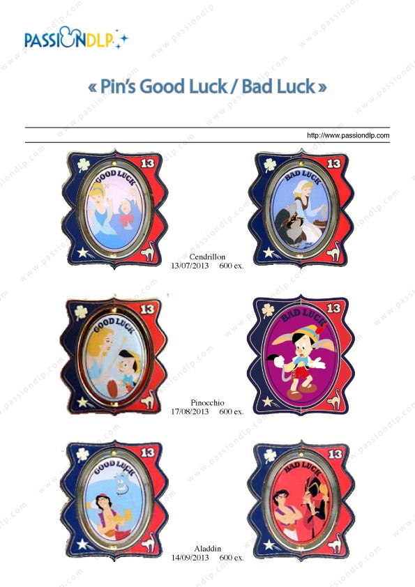passiondlp : pin's good luck / bad luck