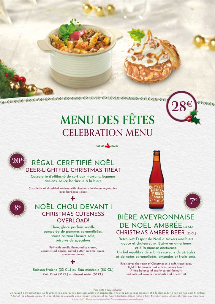 lucky nugget menu noël