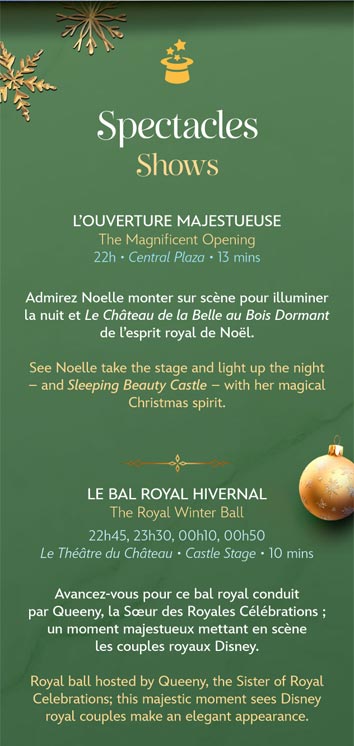 Programme de la soirée du 5 décembre 2025