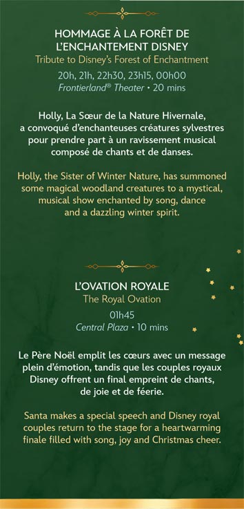 Programme de la soirée du 5 décembre 2025