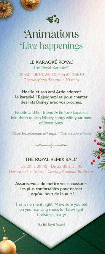 Programme de la soirée du 5 décembre 2025