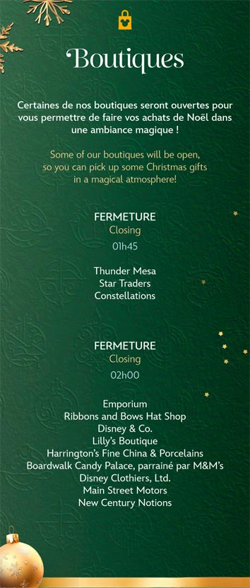 Programme de la soirée du 5 décembre 2025