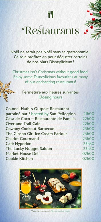 Programme de la soirée du 5 décembre 2025